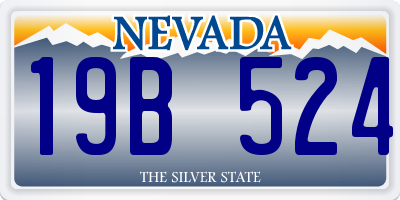 NV license plate 19B524