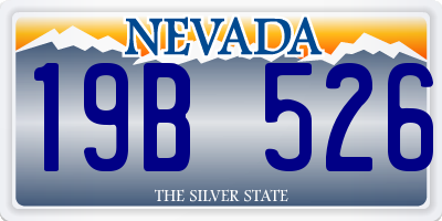 NV license plate 19B526