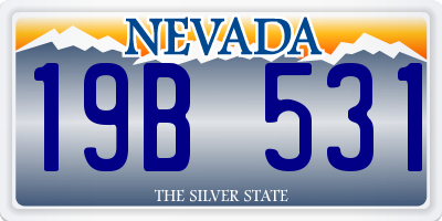 NV license plate 19B531