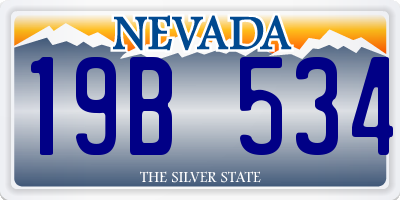 NV license plate 19B534