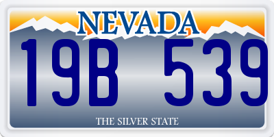 NV license plate 19B539