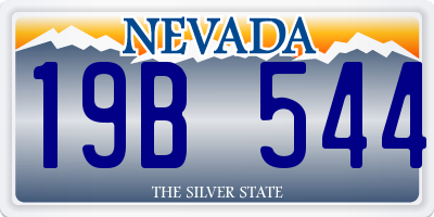 NV license plate 19B544