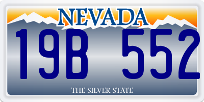 NV license plate 19B552