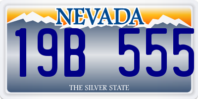 NV license plate 19B555