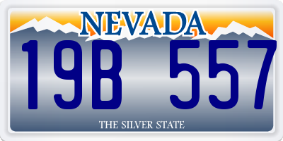 NV license plate 19B557