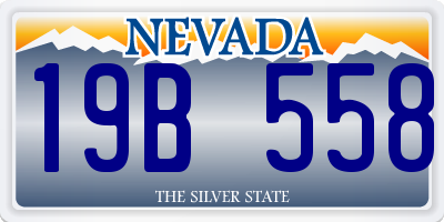 NV license plate 19B558