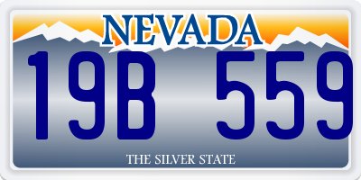 NV license plate 19B559