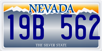 NV license plate 19B562