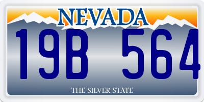 NV license plate 19B564