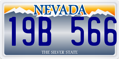 NV license plate 19B566