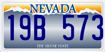 NV license plate 19B573