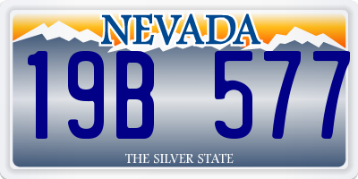 NV license plate 19B577