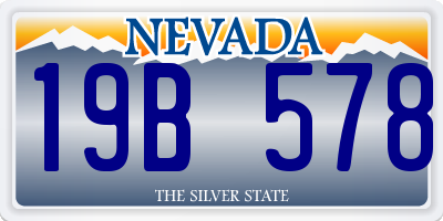 NV license plate 19B578