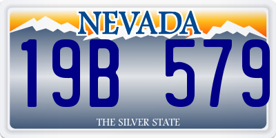 NV license plate 19B579