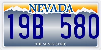 NV license plate 19B580