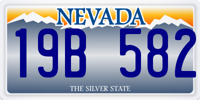 NV license plate 19B582