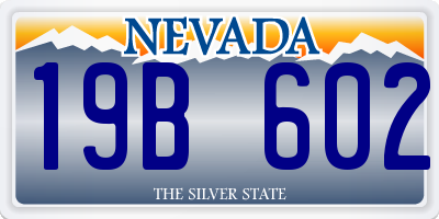 NV license plate 19B602