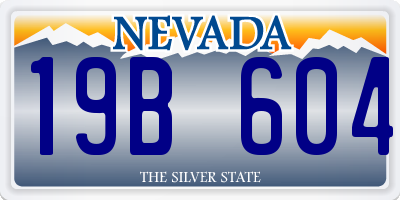 NV license plate 19B604