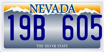 NV license plate 19B605