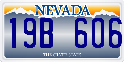 NV license plate 19B606
