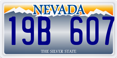 NV license plate 19B607