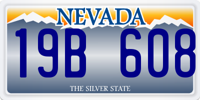 NV license plate 19B608