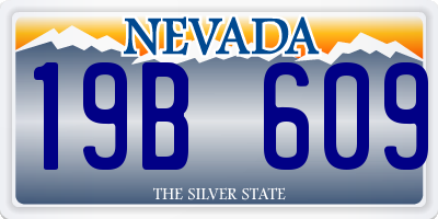 NV license plate 19B609