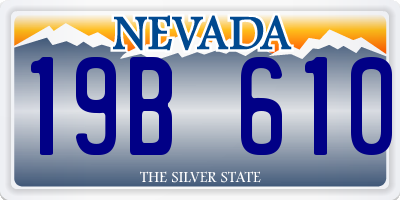 NV license plate 19B610