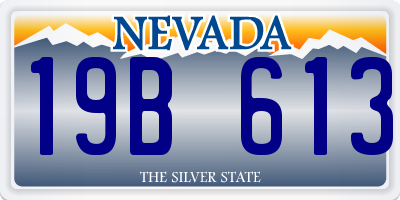 NV license plate 19B613