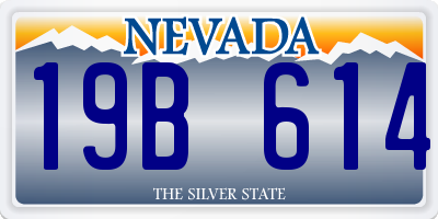 NV license plate 19B614