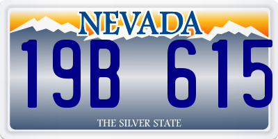 NV license plate 19B615