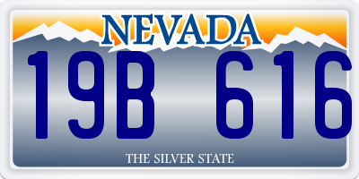 NV license plate 19B616