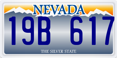 NV license plate 19B617