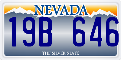 NV license plate 19B646