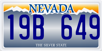 NV license plate 19B649