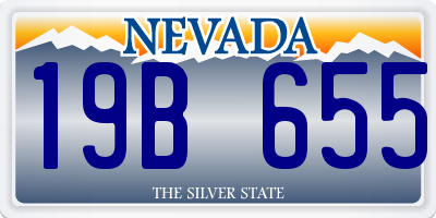 NV license plate 19B655