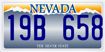 NV license plate 19B658