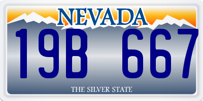 NV license plate 19B667