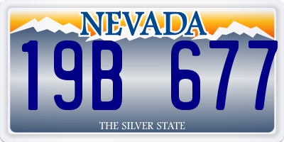 NV license plate 19B677