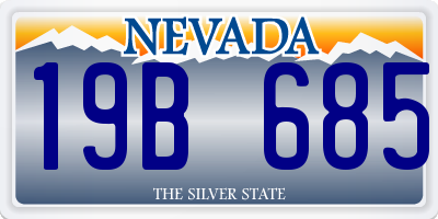 NV license plate 19B685