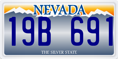 NV license plate 19B691