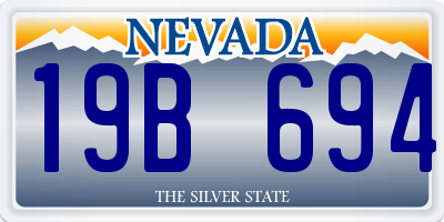 NV license plate 19B694