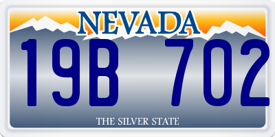 NV license plate 19B702