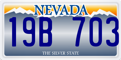 NV license plate 19B703