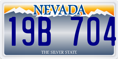 NV license plate 19B704