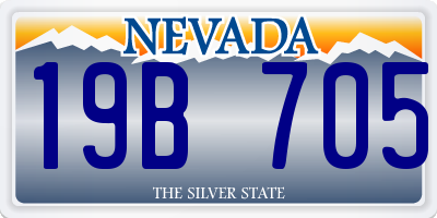 NV license plate 19B705