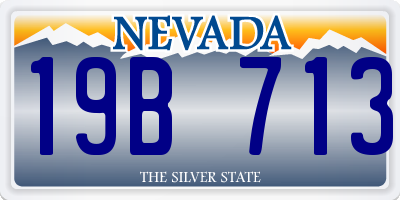 NV license plate 19B713