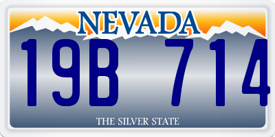 NV license plate 19B714