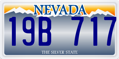 NV license plate 19B717