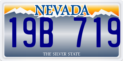 NV license plate 19B719